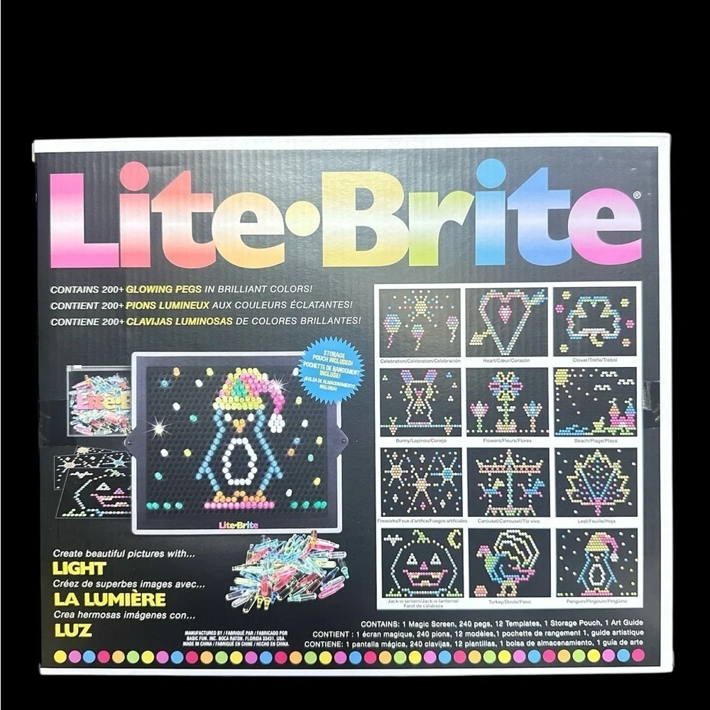 Inspired by the classic 1980's Lite-Brite toy, this Lite-Brite new